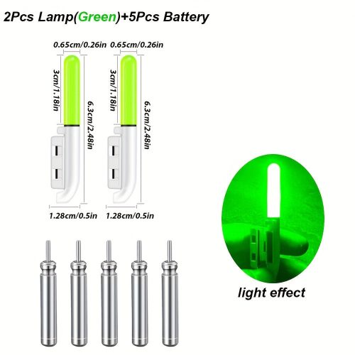 1 készlet (2 lámpa) Elektronikus LED fénykibocsátó éjszakai horgászathoz